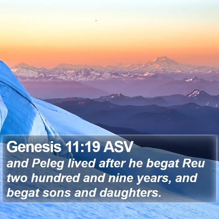 Genesis 11:19 ASV Bible Study