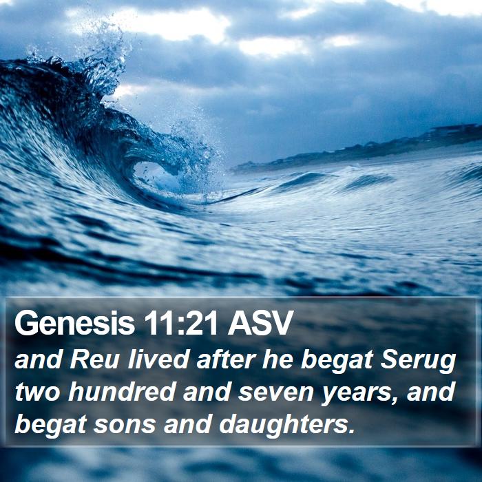 Genesis 11:21 ASV Bible Study