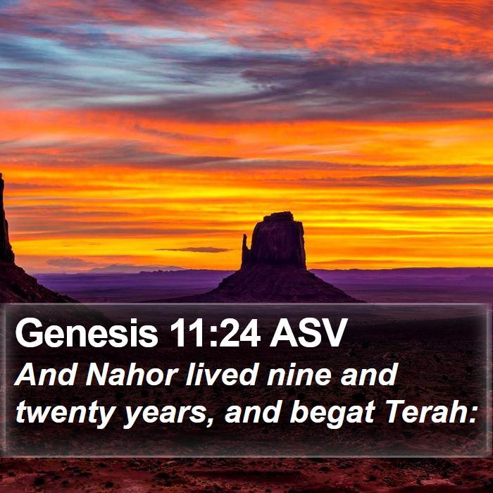 Genesis 11:24 ASV Bible Study