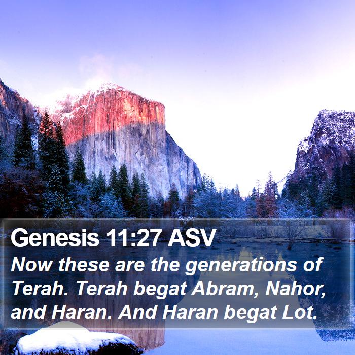 Genesis 11:27 ASV Bible Study