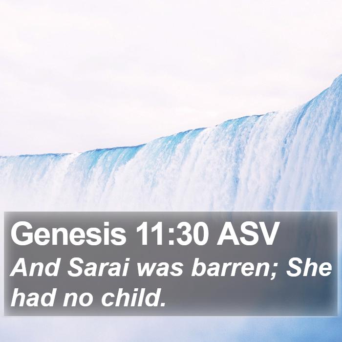 Genesis 11:30 ASV Bible Study