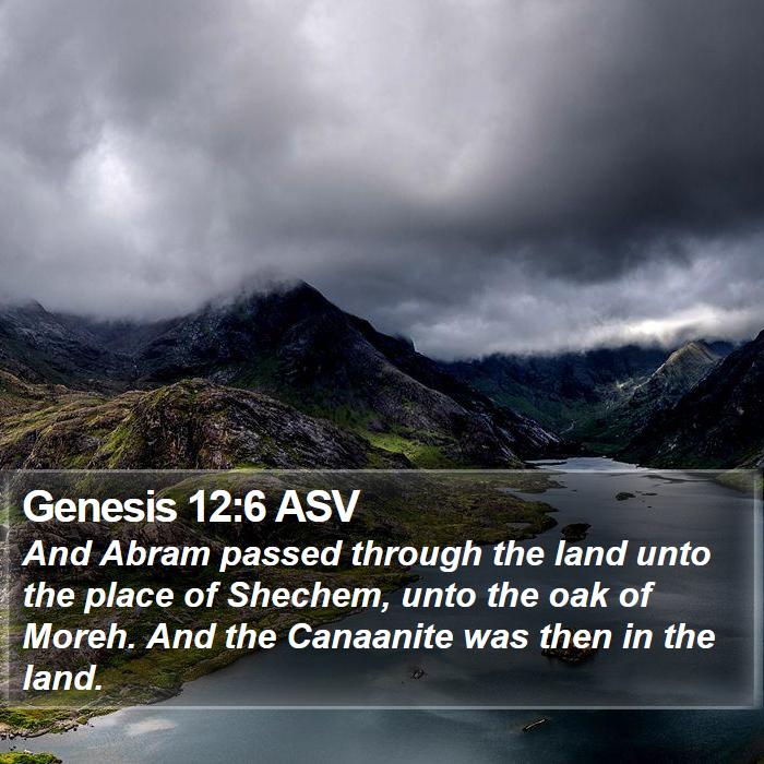 Genesis 12:6 ASV Bible Study