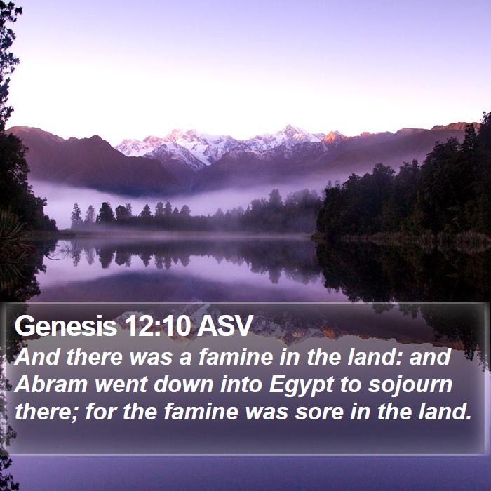 Genesis 12:10 ASV Bible Study