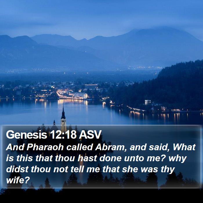 Genesis 12:18 ASV Bible Study