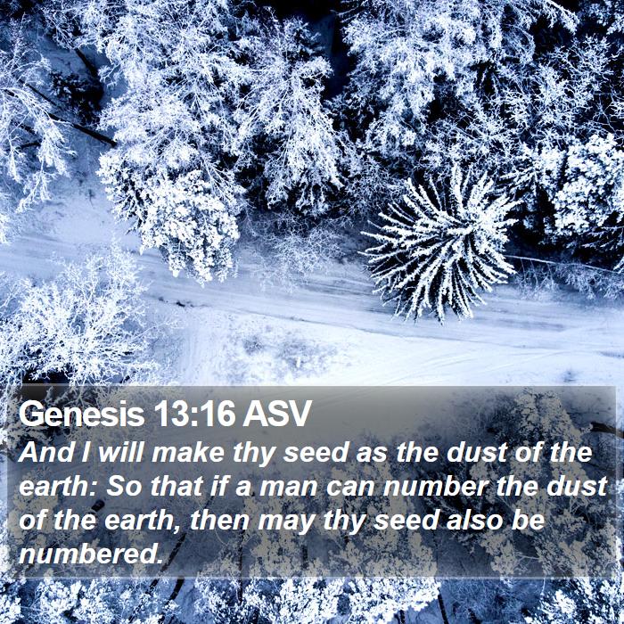 Genesis 13:16 ASV Bible Study