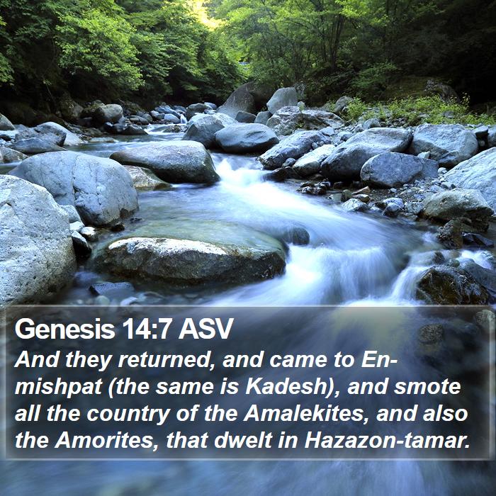 Genesis 14:7 ASV Bible Study