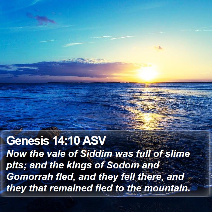 Genesis 14:10 ASV Bible Study