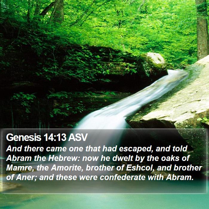 Genesis 14:13 ASV Bible Study