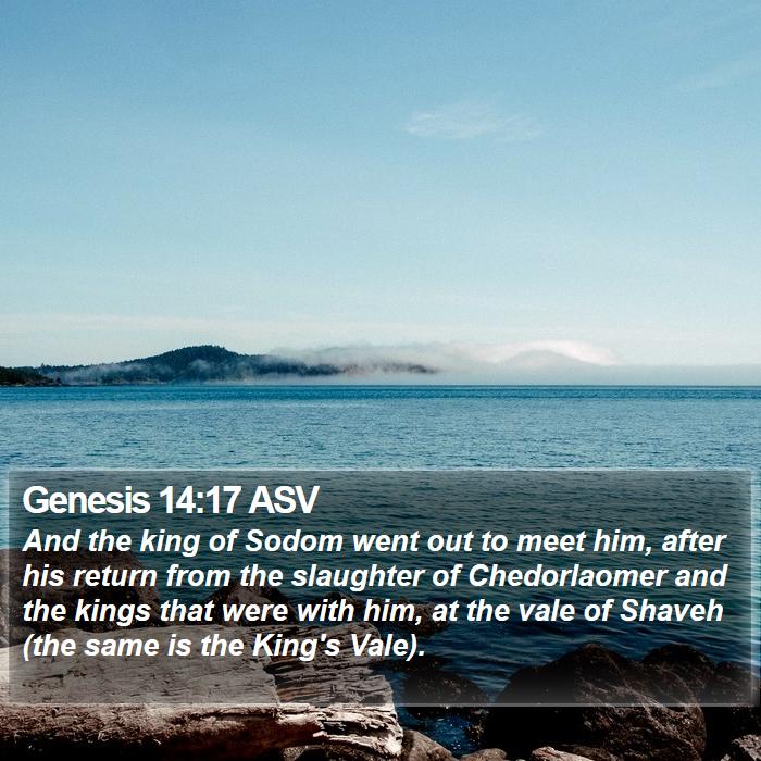 Genesis 14:17 ASV Bible Study