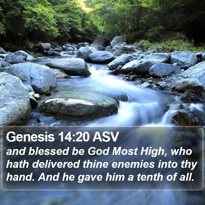 Genesis 14:20 ASV Bible Study