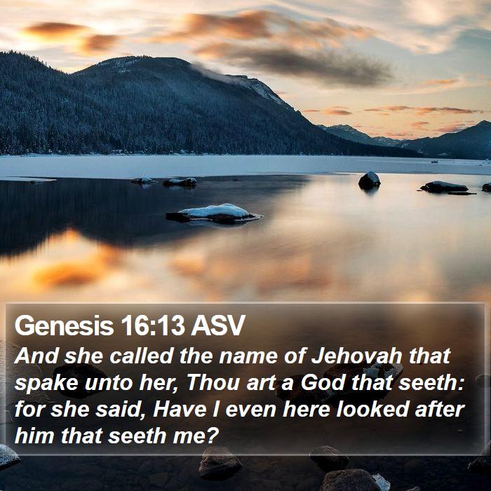 Genesis 16:13 ASV Bible Study