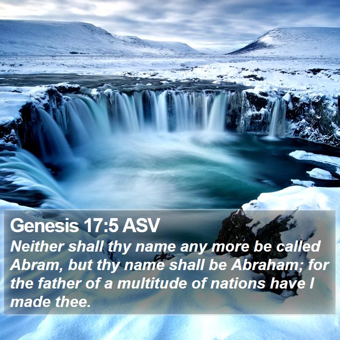 Genesis 17:5 ASV Bible Study