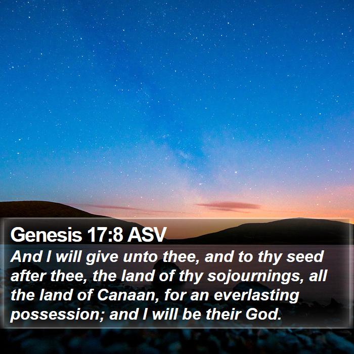 Genesis 17:8 ASV Bible Study