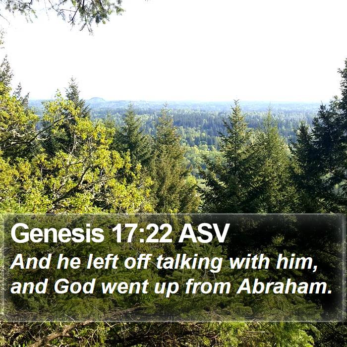 Genesis 17:22 ASV Bible Study