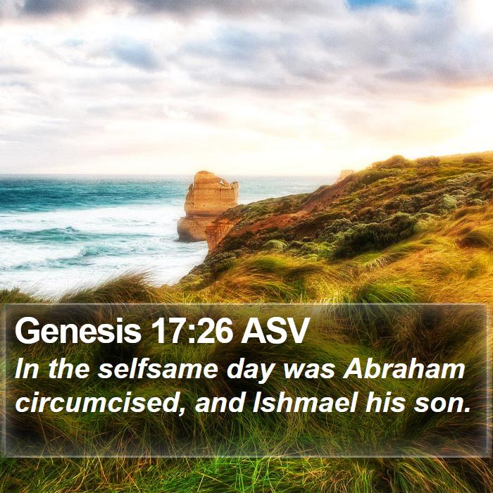 Genesis 17:26 ASV Bible Study