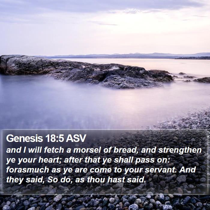 Genesis 18:5 ASV Bible Study