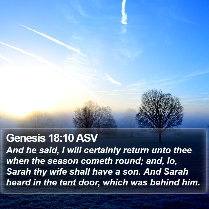 Genesis 18:10 ASV Bible Study