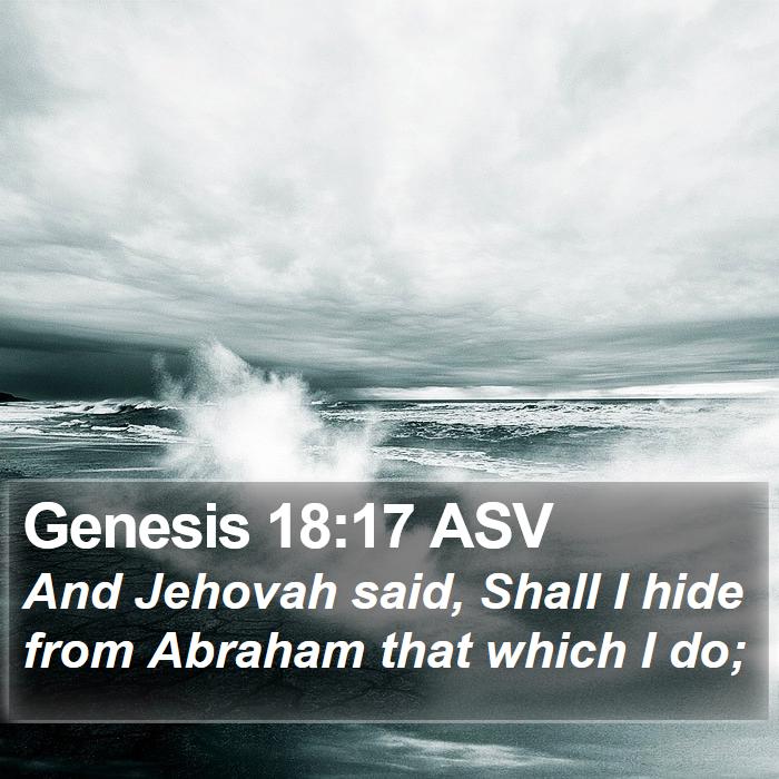 Genesis 18:17 ASV Bible Study