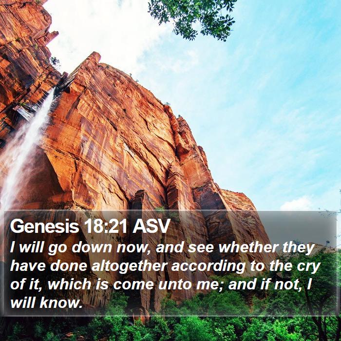 Genesis 18:21 ASV Bible Study