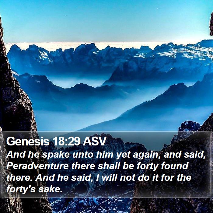 Genesis 18:29 ASV Bible Study