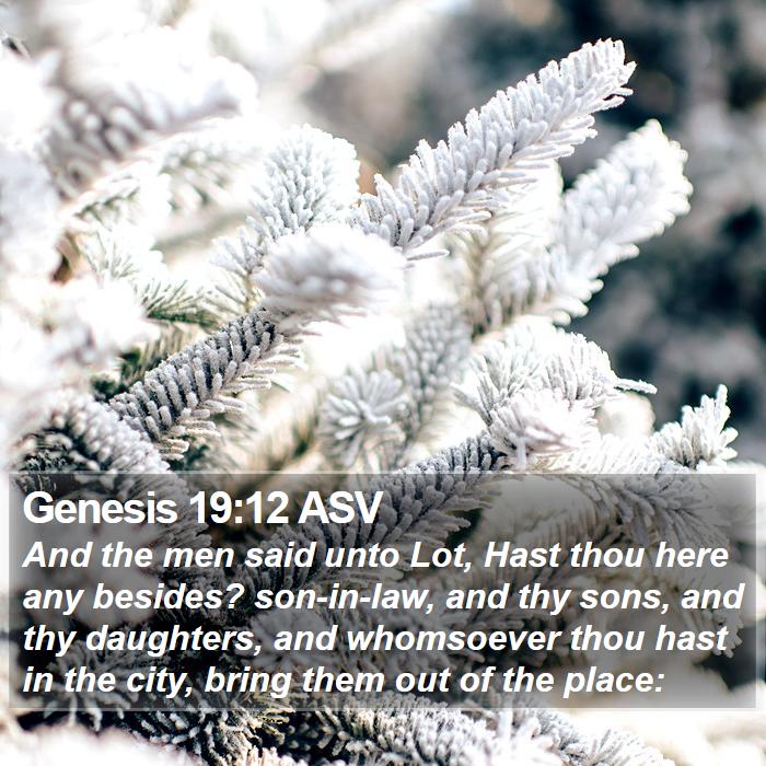 Genesis 19:12 ASV Bible Study