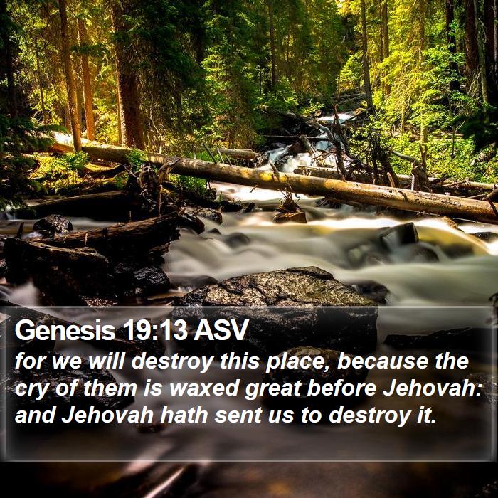 Genesis 19:13 ASV Bible Study