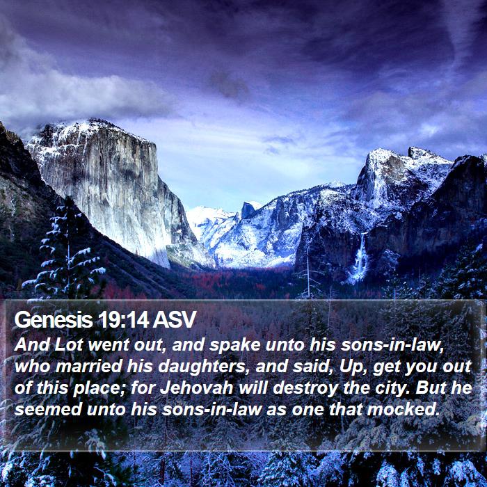 Genesis 19:14 ASV Bible Study