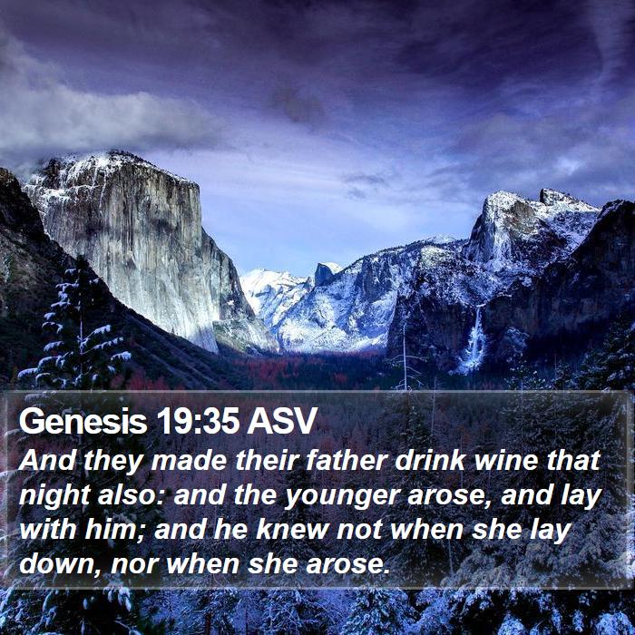 Genesis 19:35 ASV Bible Study