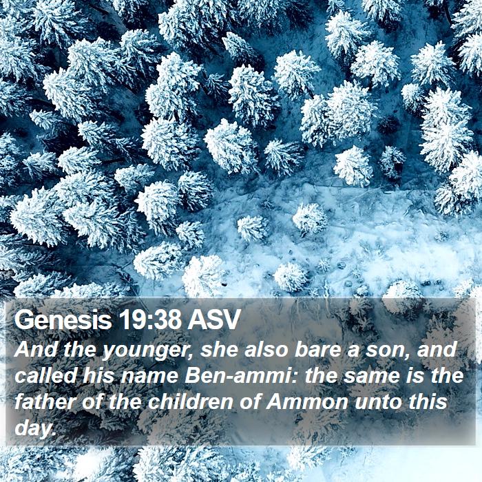 Genesis 19:38 ASV Bible Study