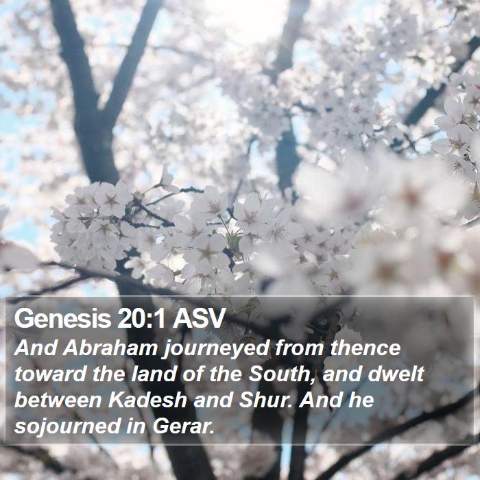 Genesis 20:1 ASV Bible Study