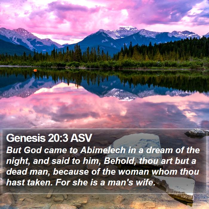 Genesis 20:3 ASV Bible Study