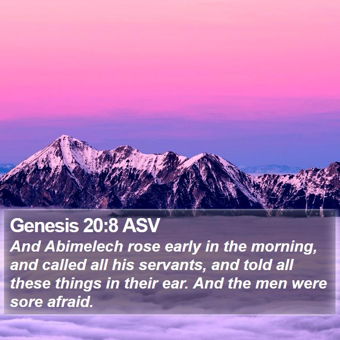 Genesis 20:8 ASV Bible Study