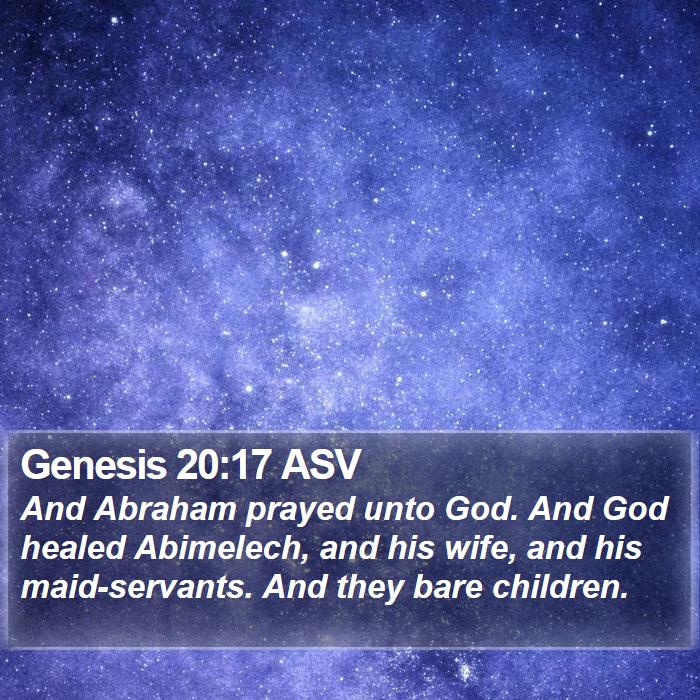 Genesis 20:17 ASV Bible Study