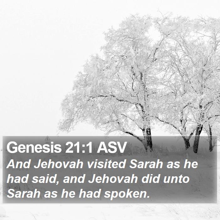 Genesis 21:1 ASV Bible Study