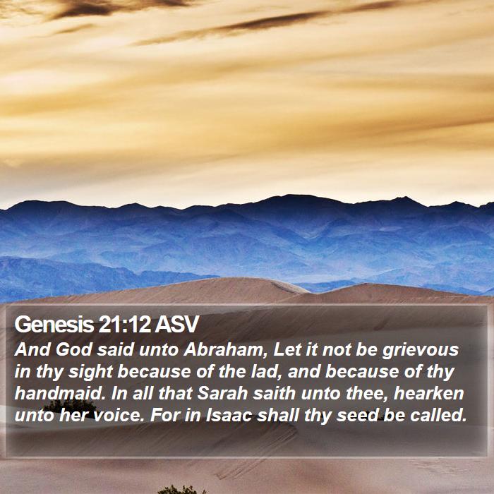 Genesis 21:12 ASV Bible Study