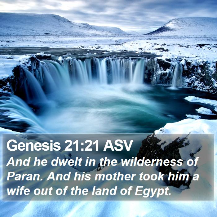 Genesis 21:21 ASV Bible Study