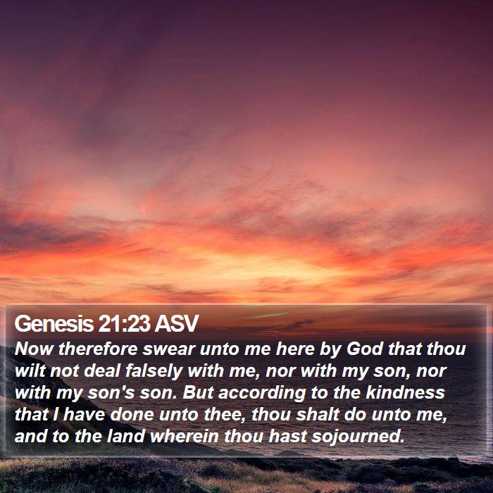 Genesis 21:23 ASV Bible Study