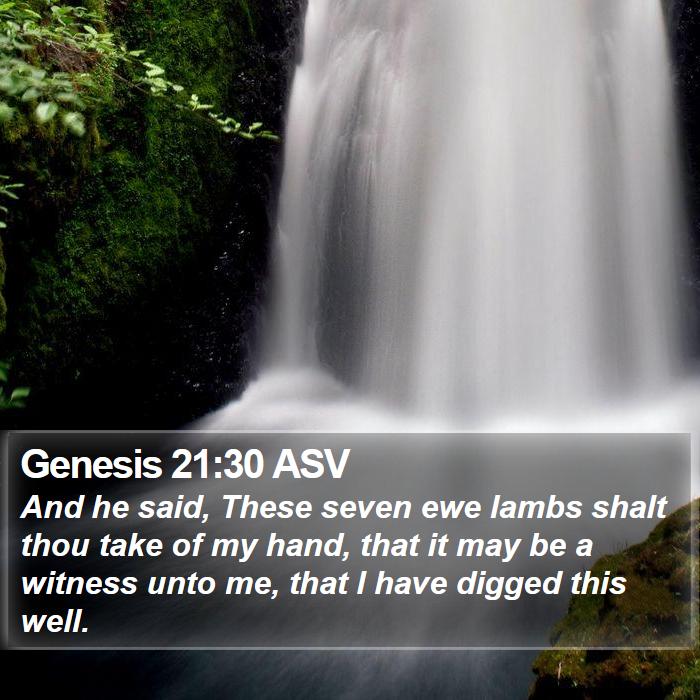 Genesis 21:30 ASV Bible Study