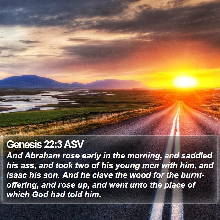 Genesis 22:3 ASV Bible Study