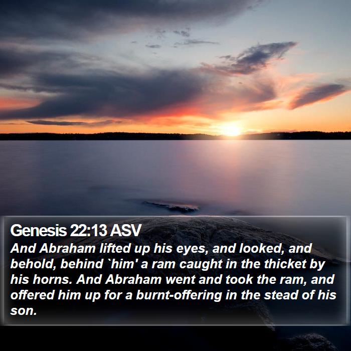 Genesis 22:13 ASV Bible Study