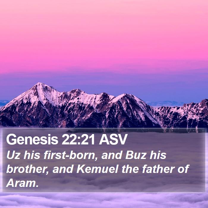 Genesis 22:21 ASV Bible Study