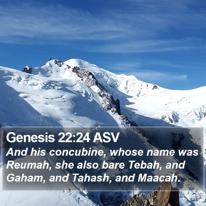 Genesis 22:24 ASV Bible Study