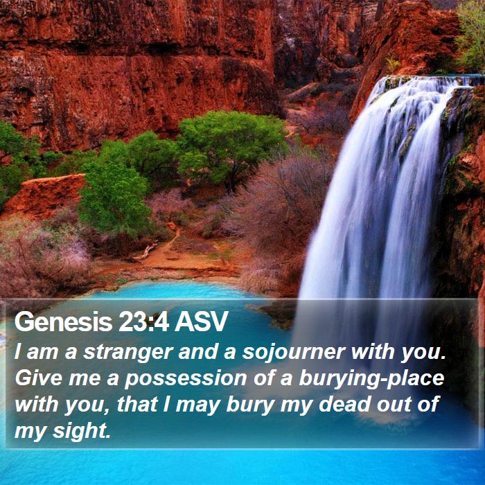 Genesis 23:4 ASV Bible Study