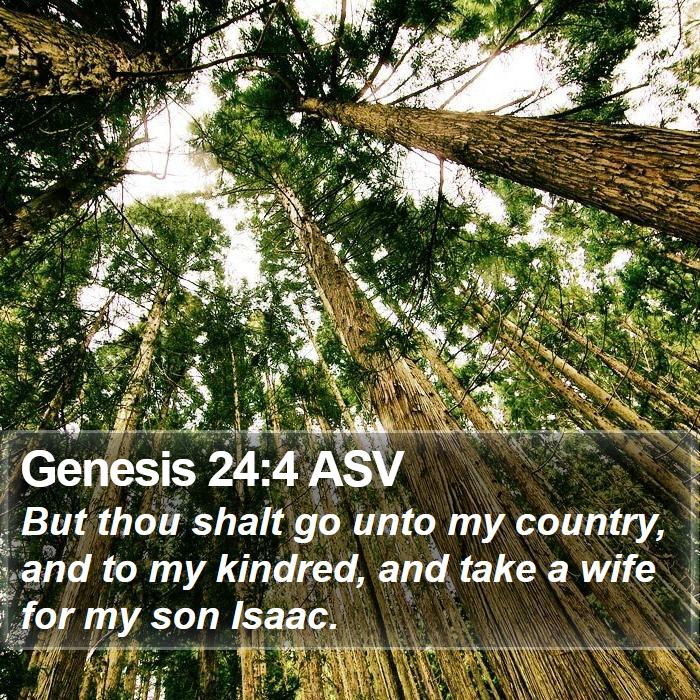 Genesis 24:4 ASV Bible Study