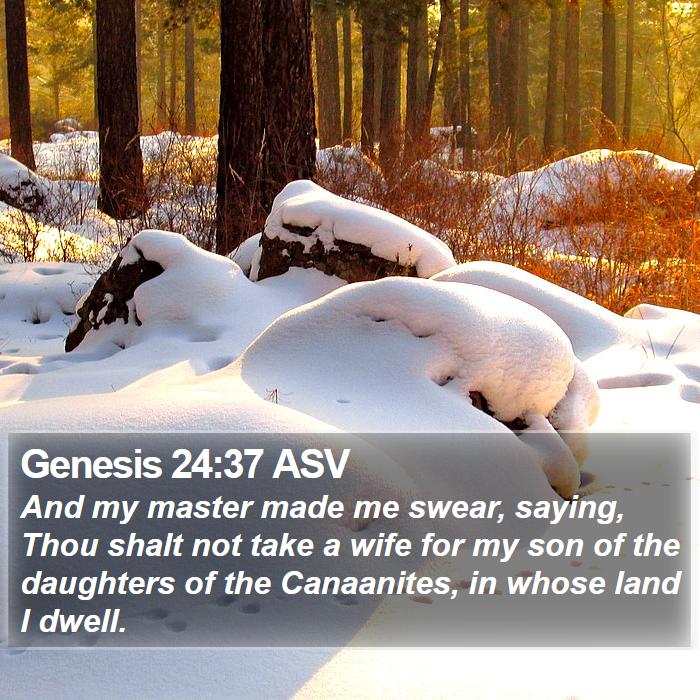 Genesis 24:37 ASV Bible Study