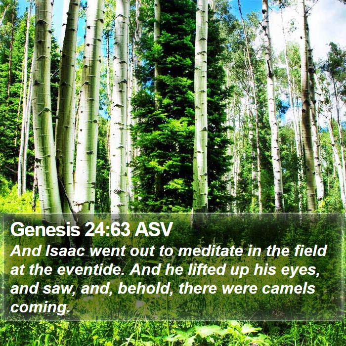 Genesis 24:63 ASV Bible Study