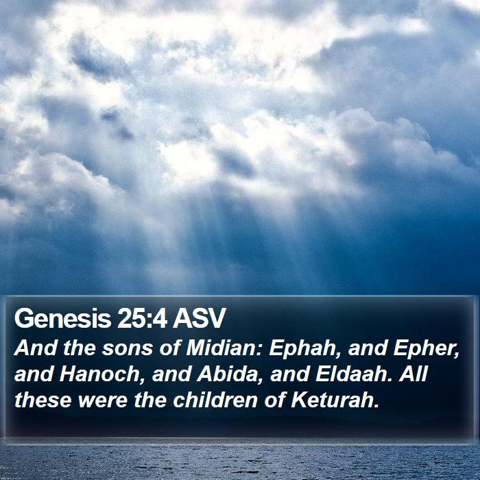 Genesis 25:4 ASV Bible Study