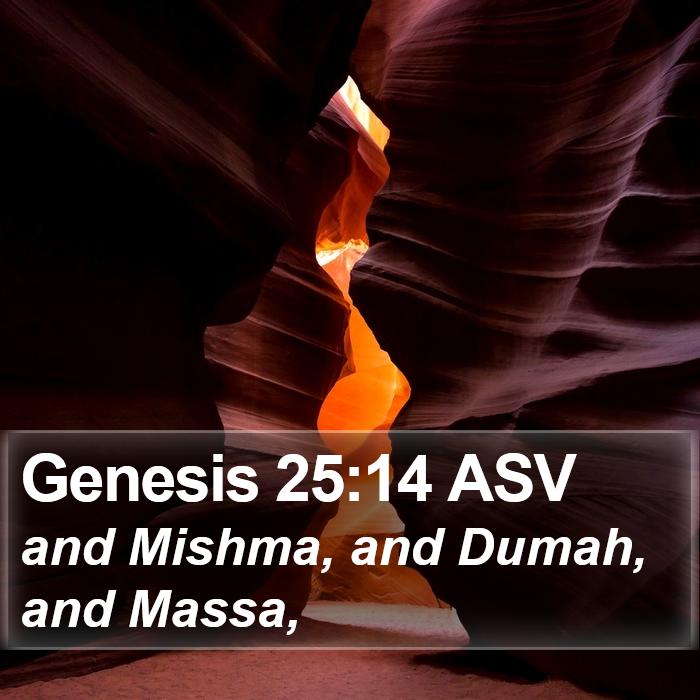 Genesis 25:14 ASV Bible Study