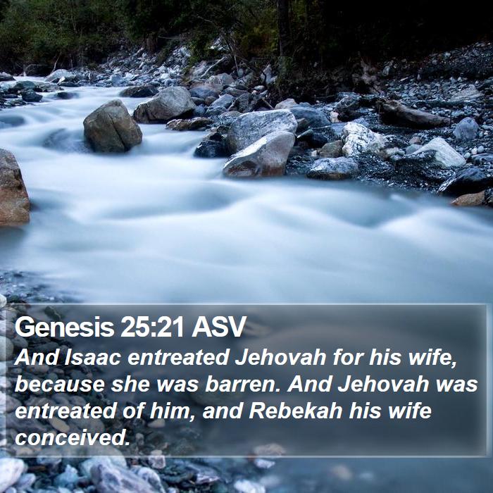 Genesis 25:21 ASV Bible Study