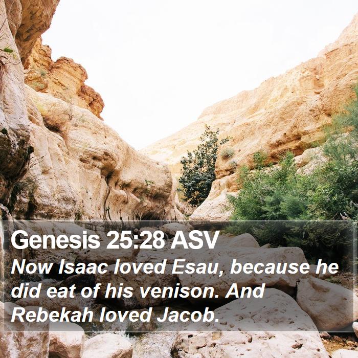 Genesis 25:28 ASV Bible Study